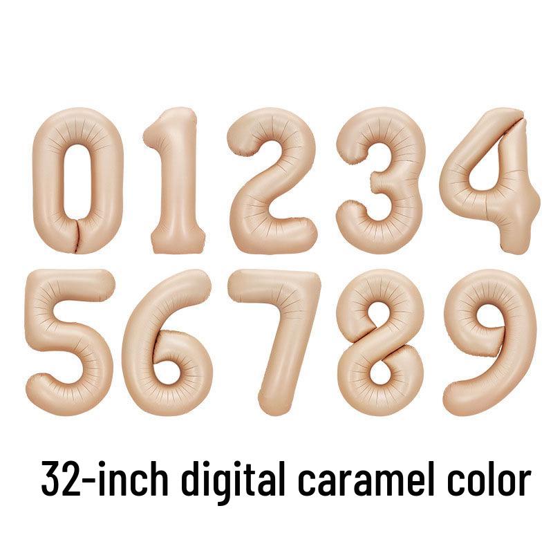 32-Inch Gold Number-Shaped Foil Balloons for Decorations