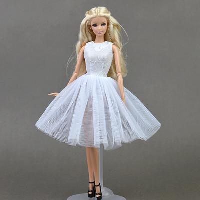 White Doll Accessories For Barbie Doll 1/6 Cute Dancing Costume Ballet Dress Lace Skirt Dress Clothes Girls Christmas Gift Toy