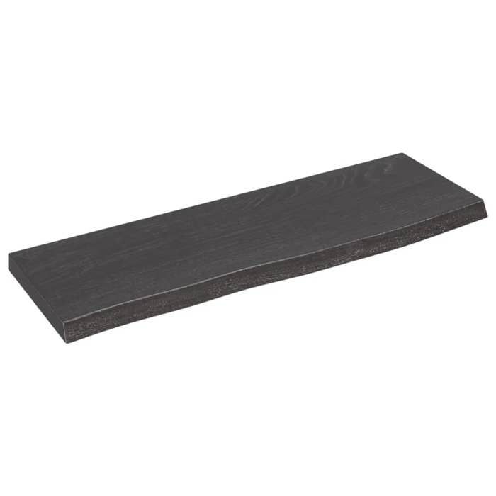 VidaXL Wall Shelf Dark Grey 60x20x2 Cm Solid Oak Wood Treated 363761