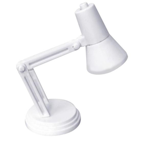 

1/6 Dollhouse Miniature Adjustable Table Lamp Light Doll Room Decor Accessories білий