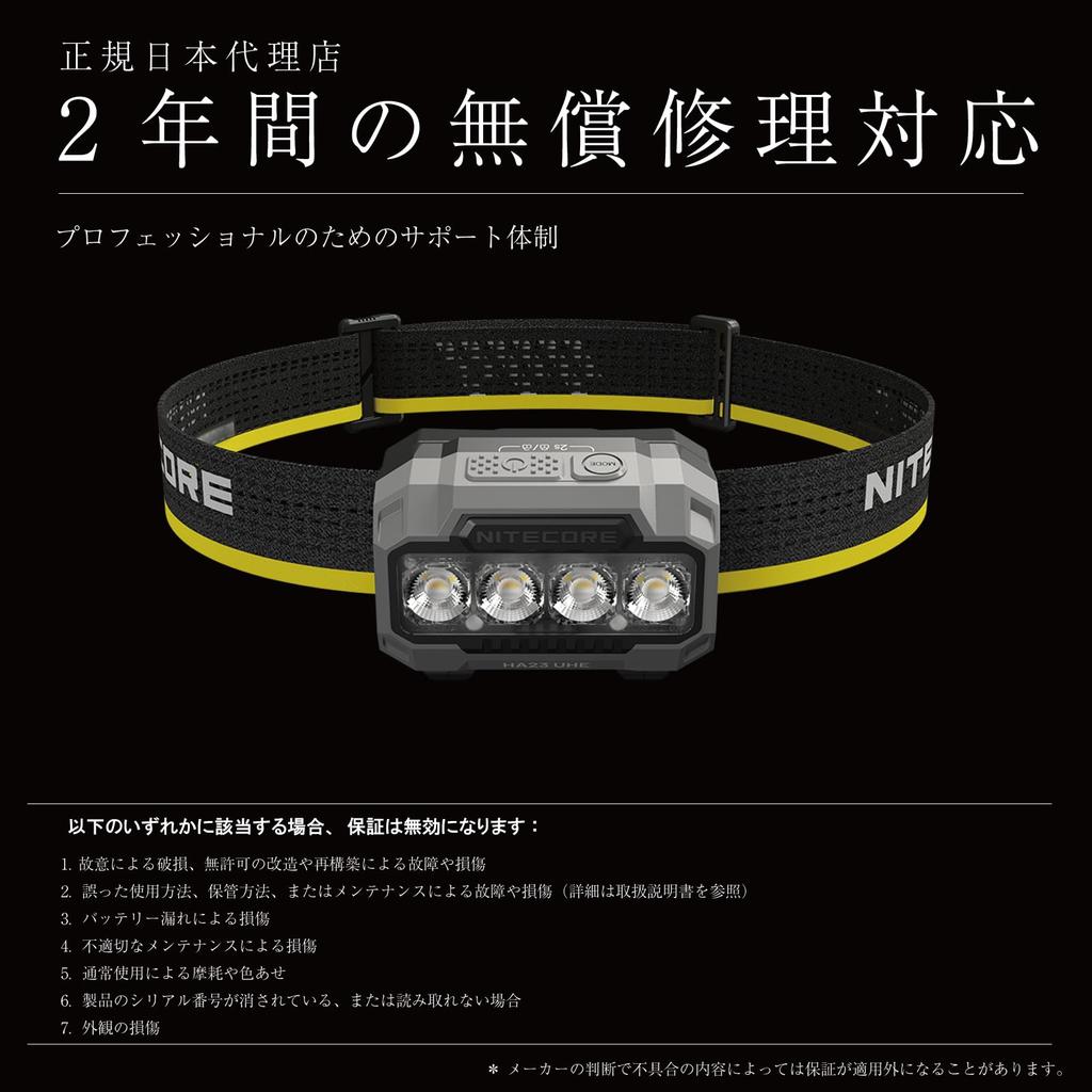 NITECORE HA23 UHE AAA Lightweight IP68 Waterproof and 600 132m Beam Multiple Color Adjustable Red Retractable Keychain Included Japanese Headlamp,
