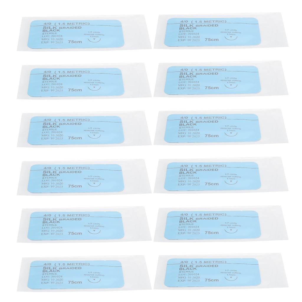 12 bag   box Dental Suture Thread with Needle Independent Package Suture Needle Thread