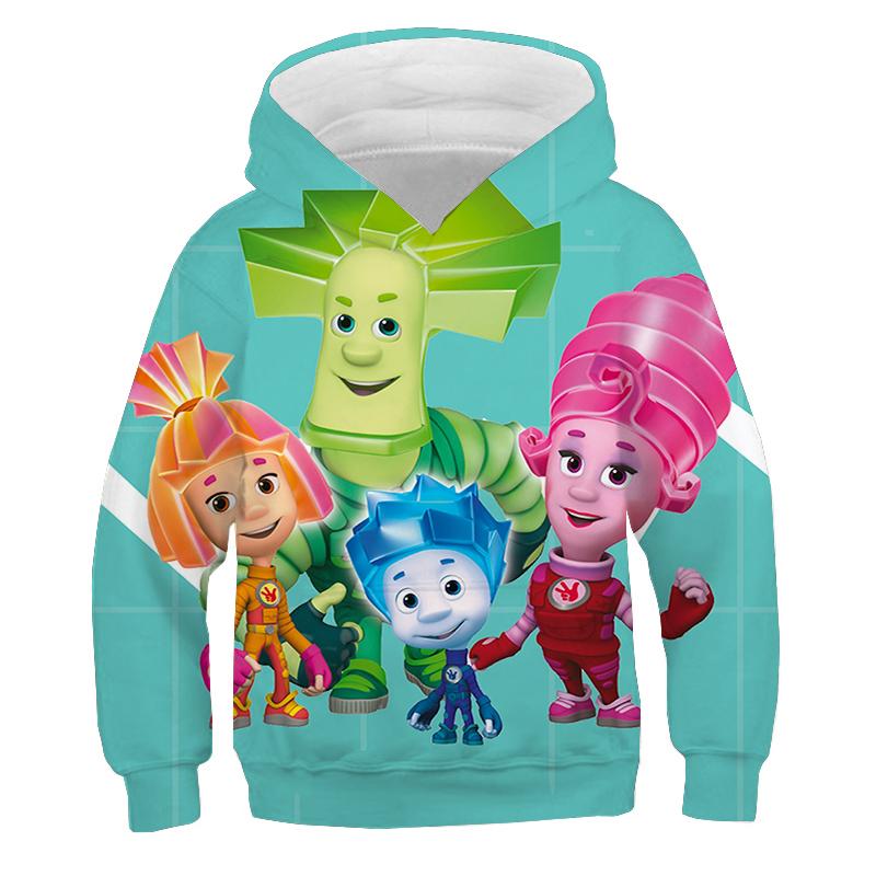 Boys Girls Kawaii Graphic Sweatshirts Children Casual Long Sleeve Pullovers Hooded Kids Tops 110