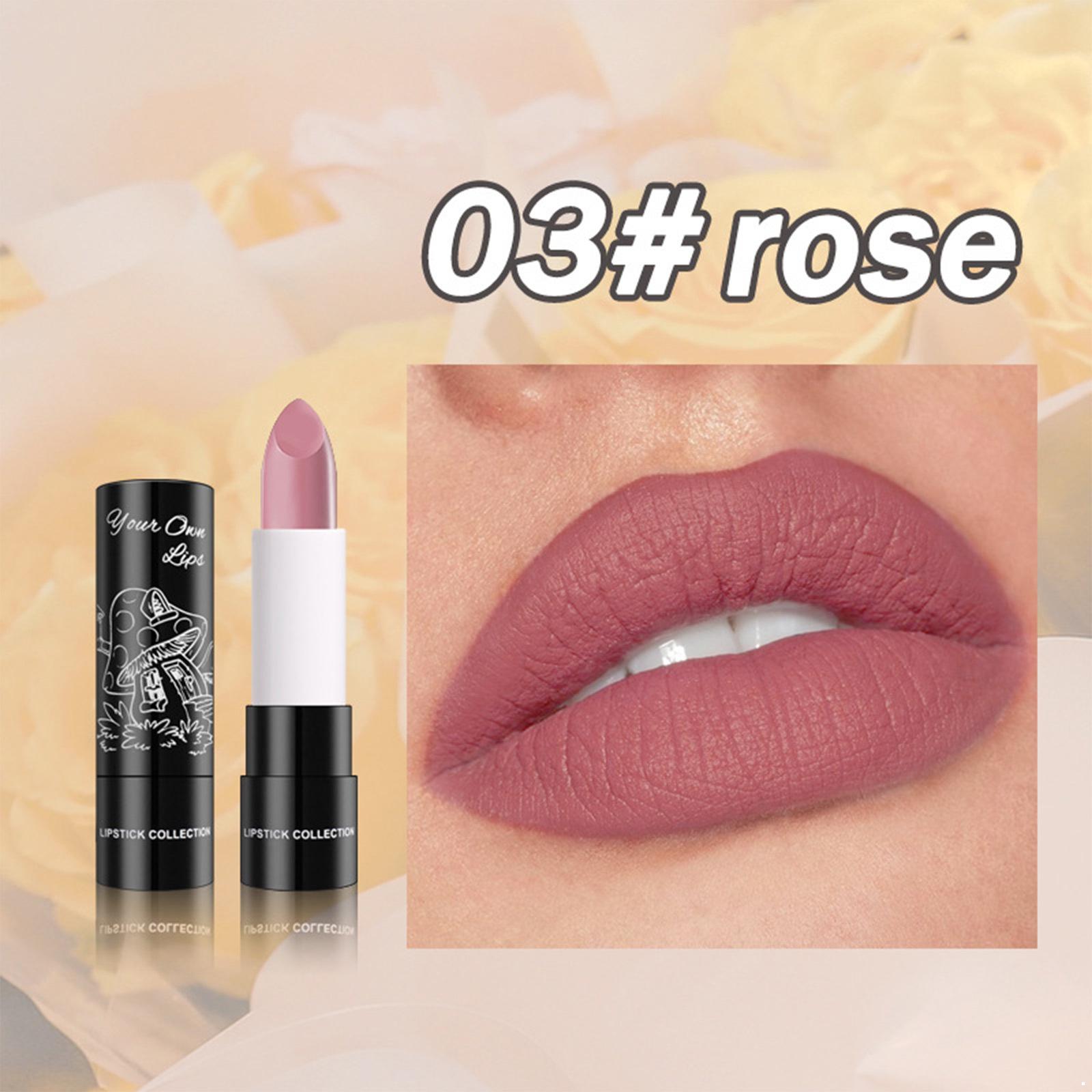 

1Pc Velvet Matte Lipstick High Pigmented Long Lasting Waterproof Non Transfer Soft Matte Lip Stick Moisturizing Nude Pink Red Lip Makeup One Size