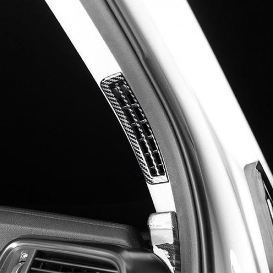 Carbon Fiber ABS A Pillar Air Vent Outlet Trim Cover For Kia Sorento 2016-2020