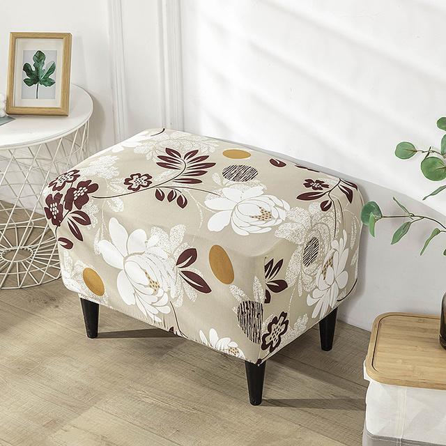 Flowers Printed Wing Chair Cover Stretch Spandex Armchair Covers Nordic Non Slip Relax Sofa Slipcovers With Seat Cushion Covers