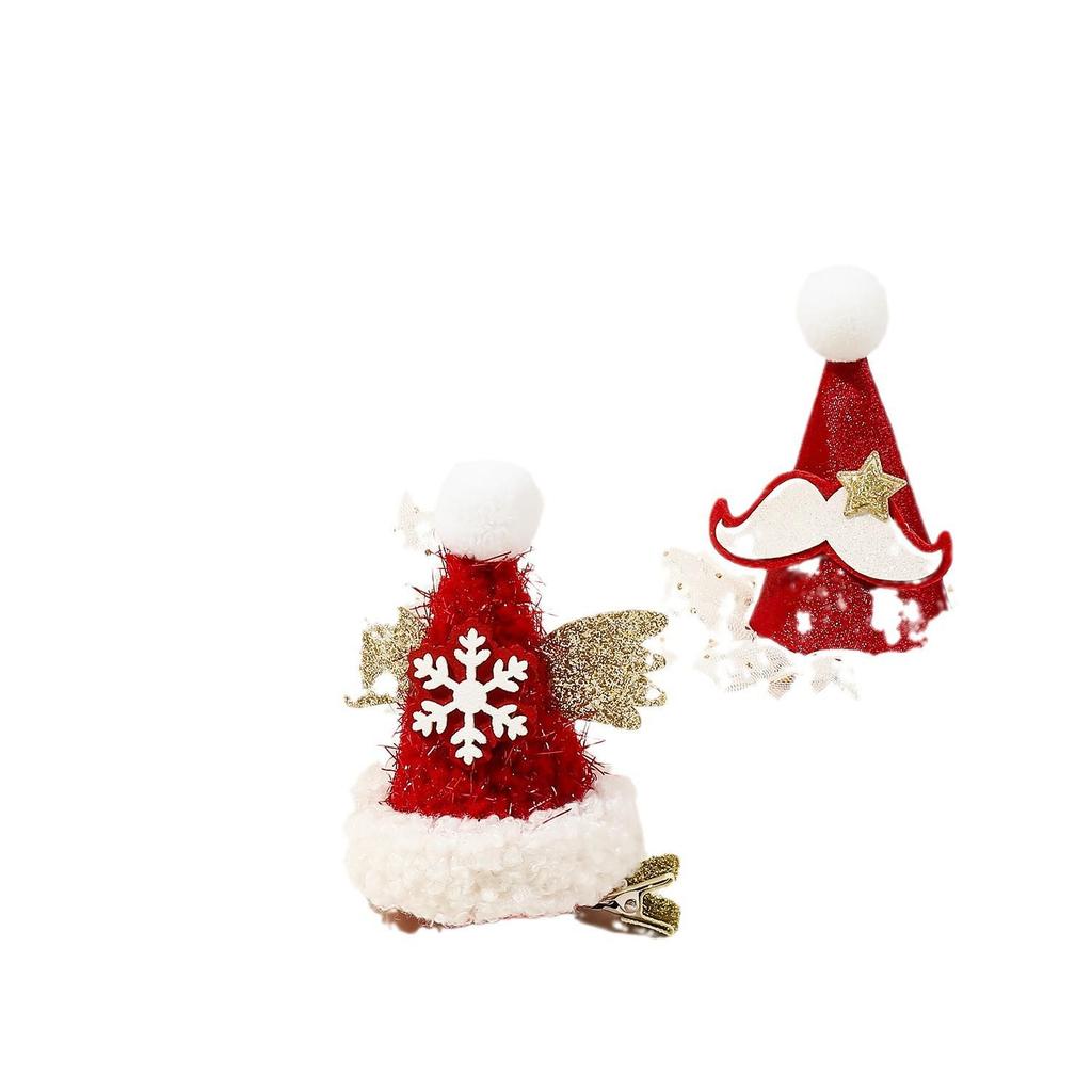 2025 Christmas Reindeer Antler Scrunchies & Bow Hair Clips - Cute Party Accessories for Kids