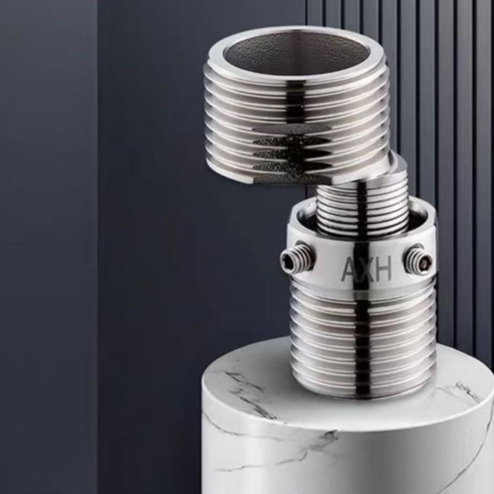 Stainless Steel Angled Curved Foot Lengthened Thickened Shower Faucet Adapter Angle Adjustment Wall Mounted