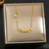 Elegant 18K Plated Titanium Steel Cross Necklace for Women - Light Luxury Clavicle Chain That Resists Fading
