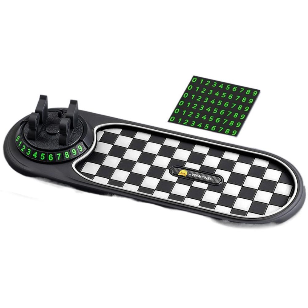 Rotatable Car Dashboard Phone Holder Anti Slip Anti Slip Phone Pad Parking Number Plate  Interior