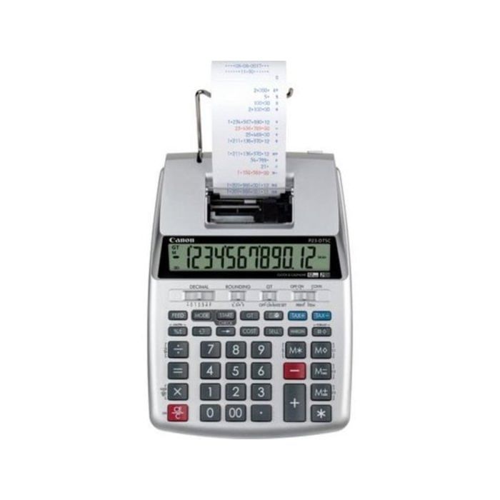 Calculatrice imprimante - CANON - P23-DTSC - 12 chiffres - Grand écran LCD - Portable bicolore