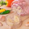 Schiacciaaglio Pressa Trasparente Macina Manuale Funzionamento Facile Portatile Pressa di Plastica Tritatutto per Cipolla Zenzero Noci Erbe Tritatutto per Piccoli Ingredienti