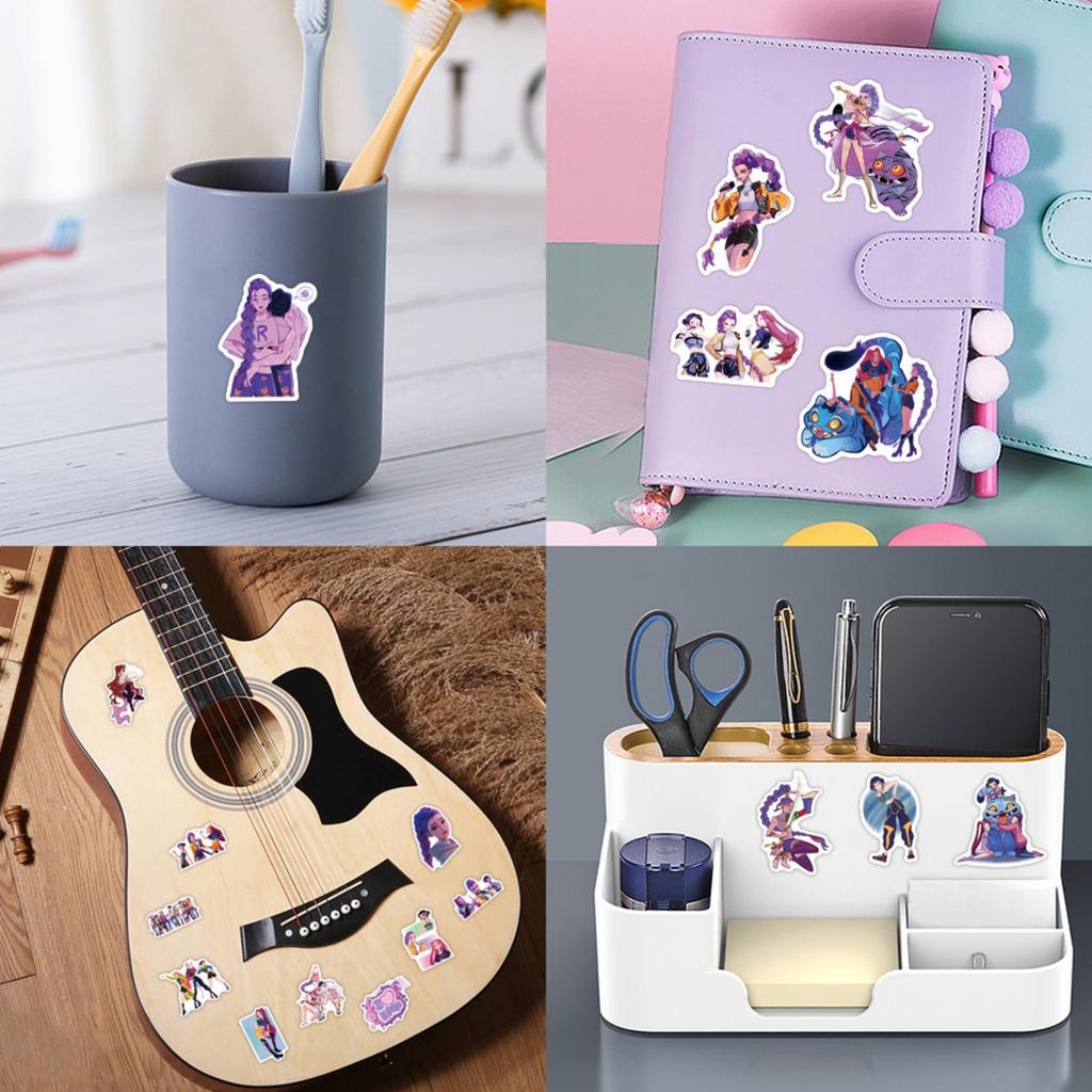 110pcs Suitcase Stickers Waterproof Stickers Scooter Computer Tablet Cartoon Decoration