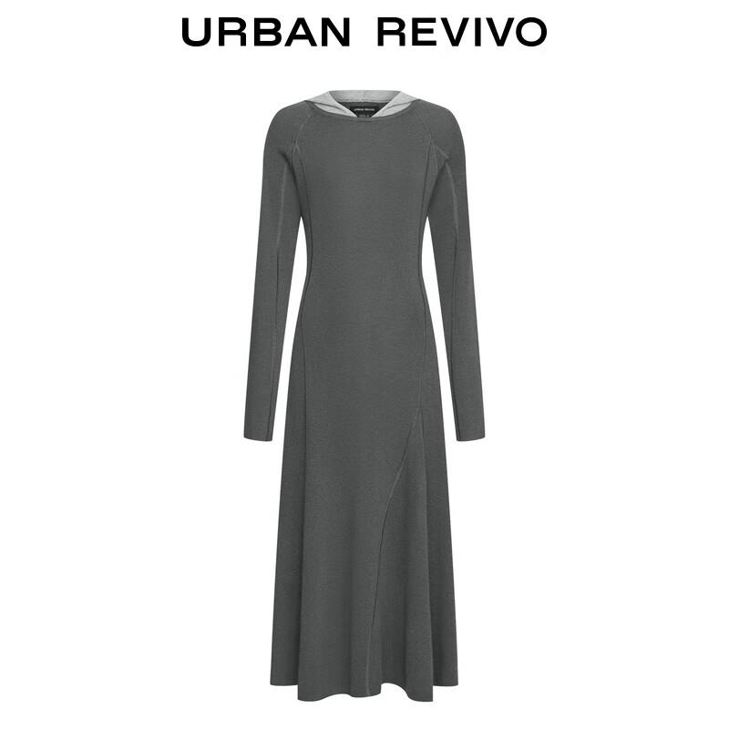 UR Women's Winter Slim-Fit Hooded A-Line Dress