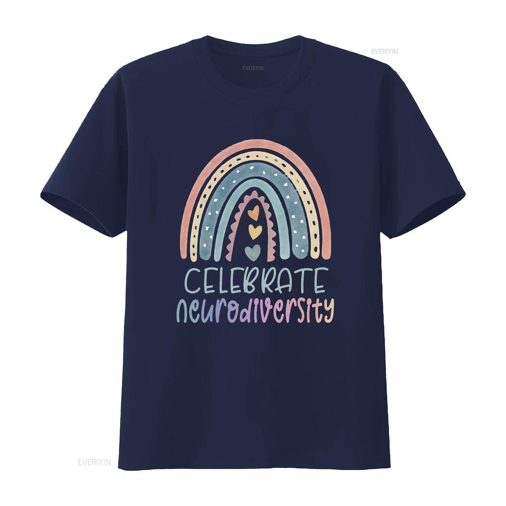 Mens CELEBRATE NEURODIVERSITY Mental Health Autism Awareness  T Shirt Black X Large vintage Washed streetwear Stylish Soft