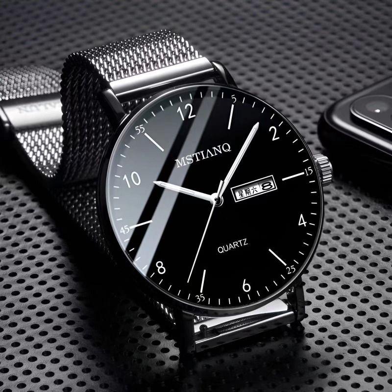 Men'S Watch Male Student Quartz Watch Trend Junior High School College Student Luminous Fashion High Value Quartz Watch