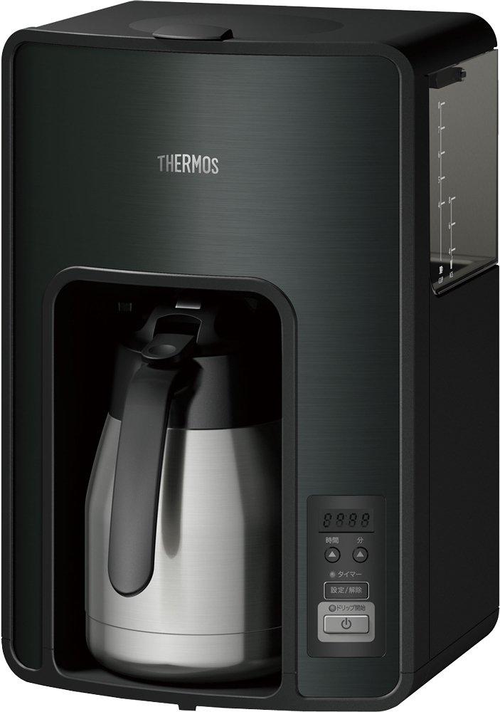 Thermos Vacuum Insulated Coffee Maker, 1.0L, Black (Timer Reservation Available the Day Before) ECH-1001 BK