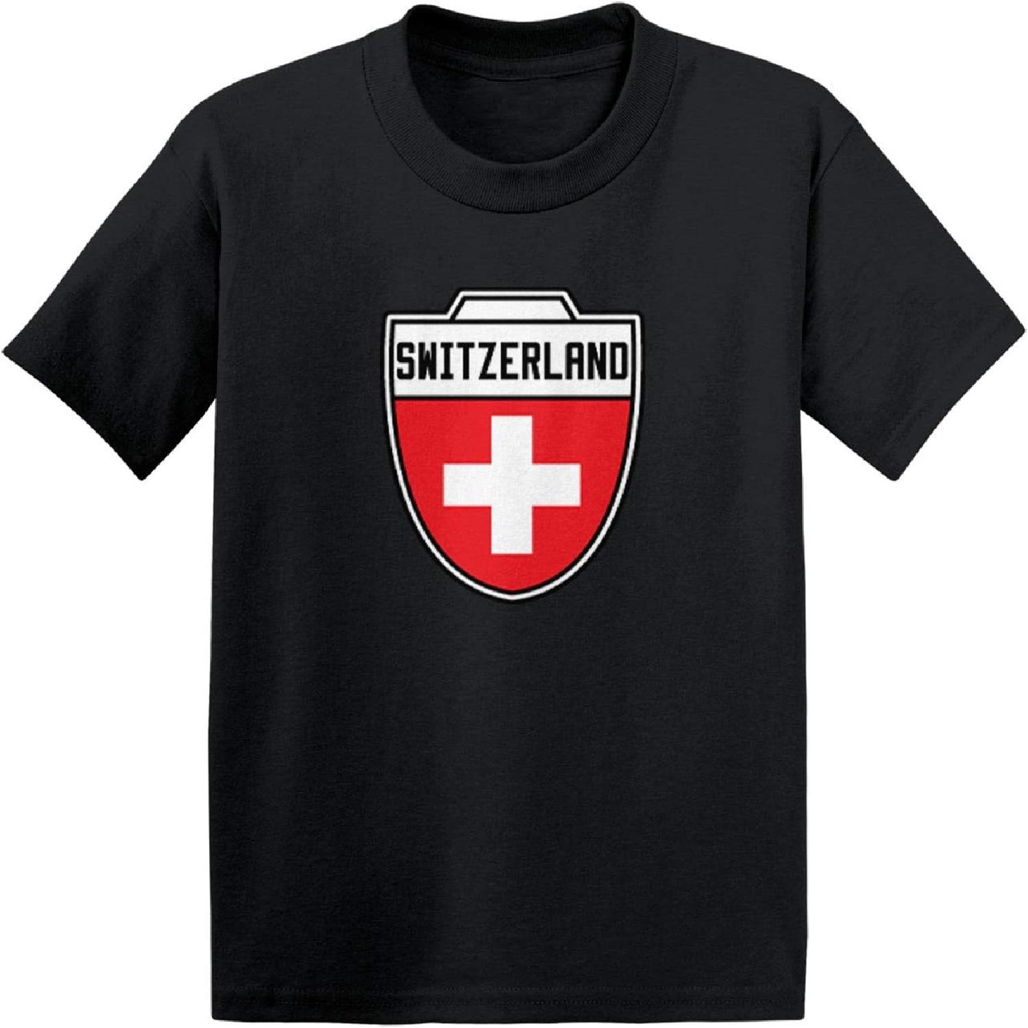 Switzerland - Country Soccer Crest Infant_Toddler Cotton Jersey T-Shirt S разноцветный