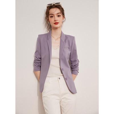 Women's Slim Fit Lapel Blazer with Shoulder Pads