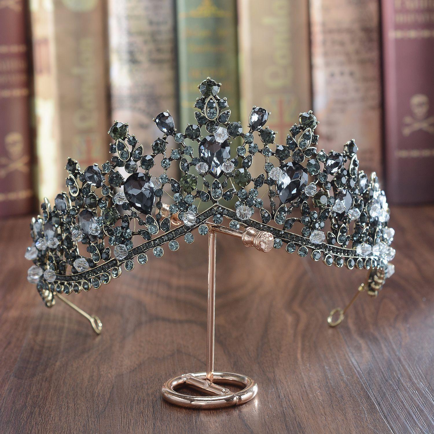 

Свадебная тиара ручной работы из бисера, изысканная корона из сплава со стразами, студийное свадебное платье, аксессуары для волос