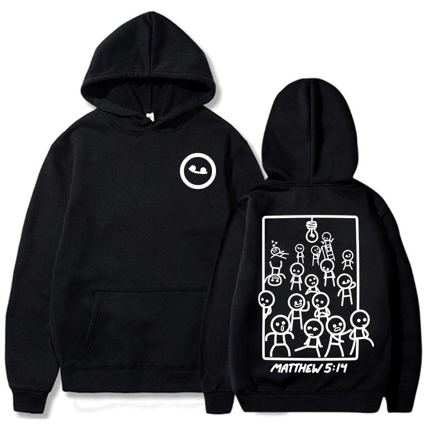 5:14 Gospel of Matthew Christian Jesus Hoodies Winter Warm Fleece Hooded Sweatshirts Long Sleeve Loose Pocket Pullover Unisex