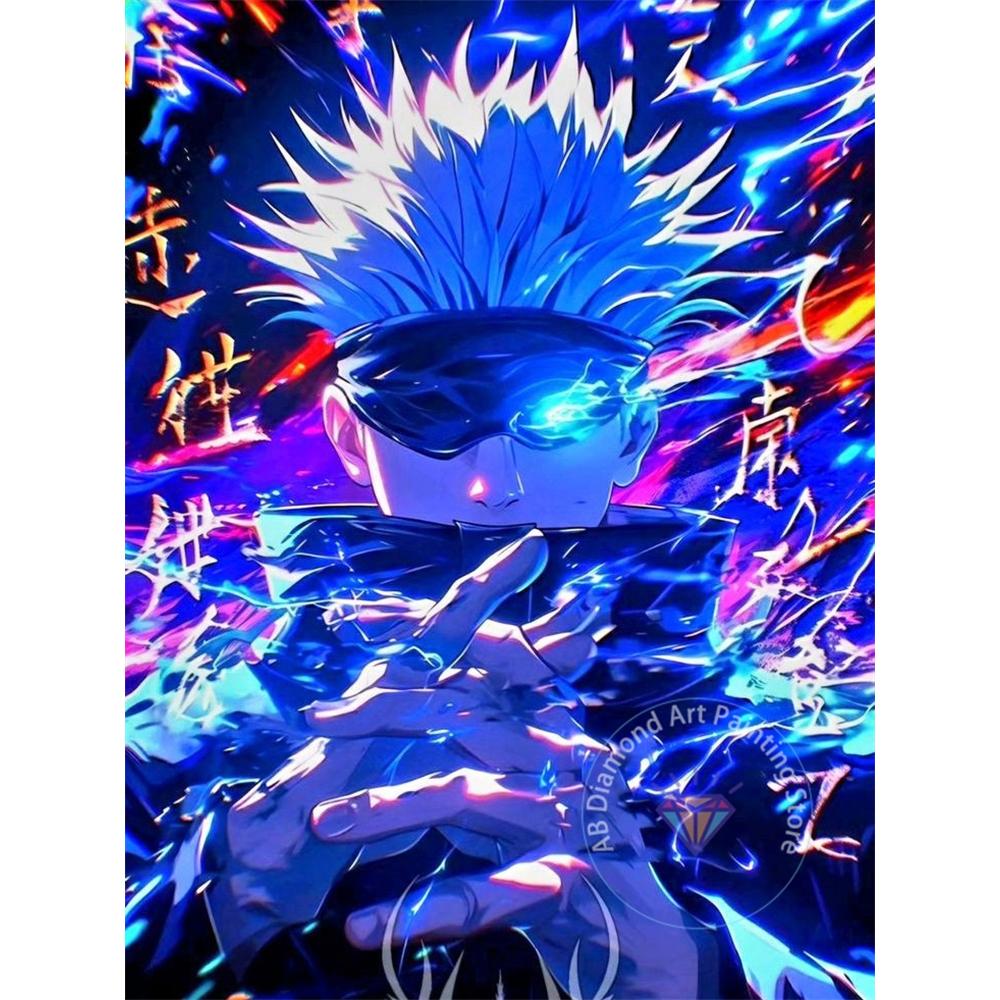 

Jujutsu Kaisen Сатору Годжо Аніме Набір для алмазної вишивки 5D DIY Алмазна вишивка Хрестиком Ручна робота Мистецтво Подарунок Ремесла Домашній декор Round 30x40cm