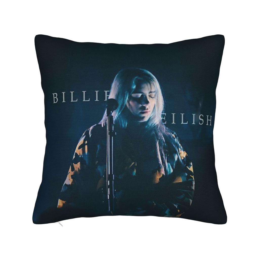 Famous Singer BBillie EEilish  Pillowcase Polyester Cushion Cover Gift Throw Pillow Case Cover Home Drop Shipping 40X40cm
