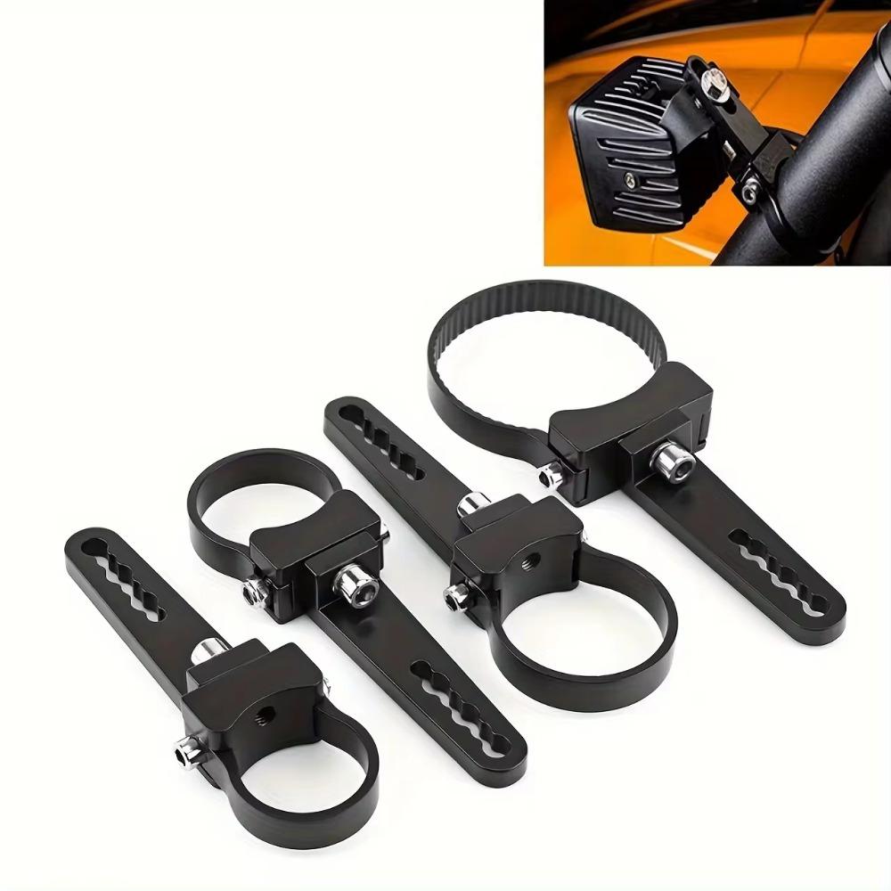 2PCS Anti-rolling Rack Mount Bracket Anti-collision Rod Work Light Clip Bracket Universal Car Bracket Car Front Bar Round Tube