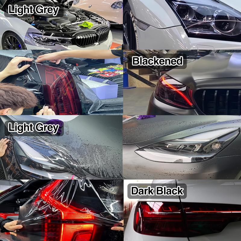 High Quality TPU PPF Film 0.3*3M/2M/1M/0.5M Car Headlight Protective Film Self-healing Anti Scratches Light Black/ Smoked Black