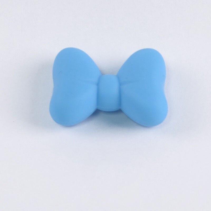 2 Stück/Los Schleifen-Silikonperlen BPA-frei Fliege Baby-Beißringe Perle Für DIY-Schmuckherstellung Kaubar Kleinkind Baby Zahnen Geschenk