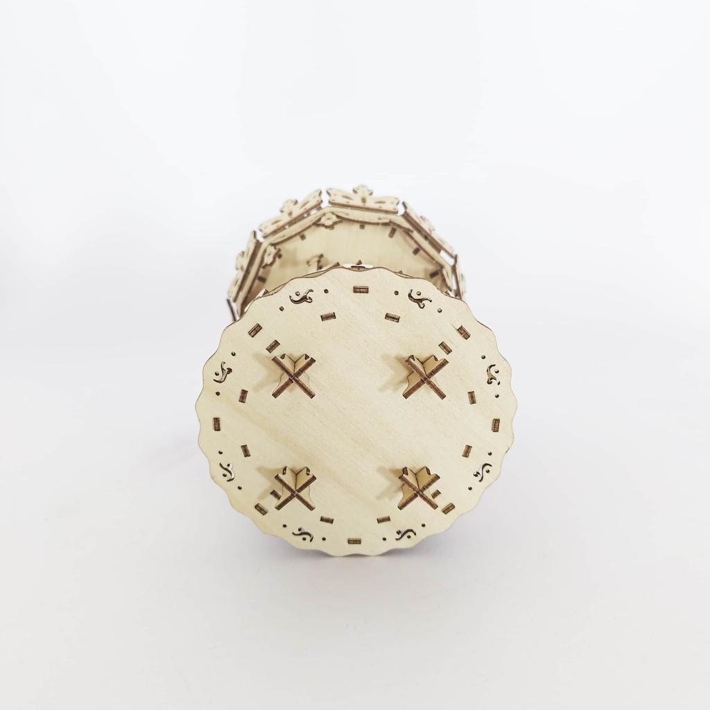 Adult 3D Wooden Puzzle: Troy Carousel Handmade DIY Craft Model Kit Birthday and Christmas Gift for Women