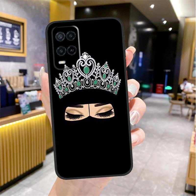Arabic Muslim Islamic Girl Eyes Case For Oppo A96 A76 A16 A17 A18 A60 A80 A40 A38 A58 A78 A98 A94 A74 A54 A15 A57 A77 A5 Pro