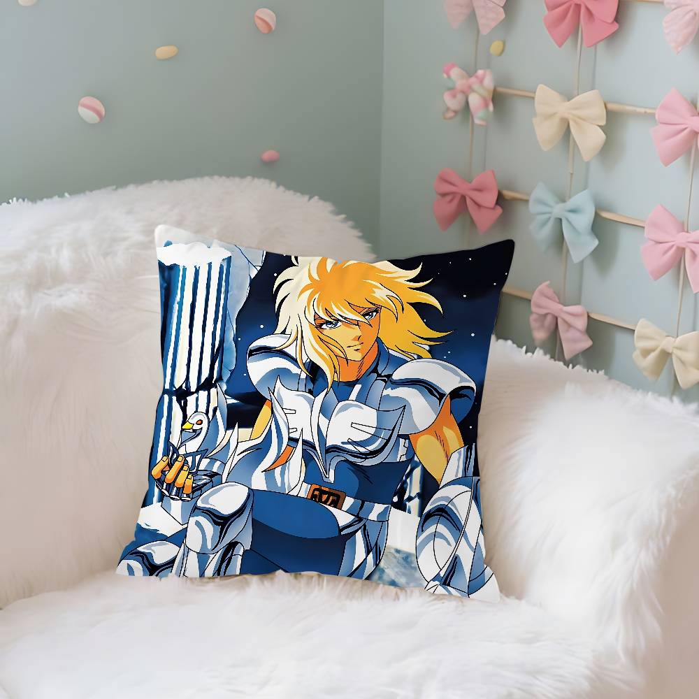 S-Saint-SeiyaS Knights Pillow Case Cushion Cover Soft Cute Throw Pillow Case For Car Sofa Pillowcase Polyester With Zipper