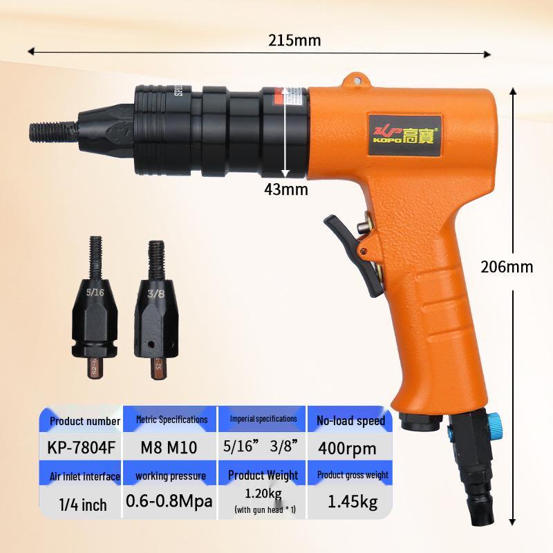 Gaobao M3-M12 Industrial Pneumatic Rivet Nut Gun - Air Powered