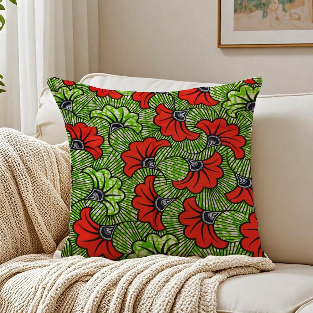 Bold Cultural Pattern Style Print Cushion Cover Linen Pillowcase Soft for Sofa Bed Home Room Decor