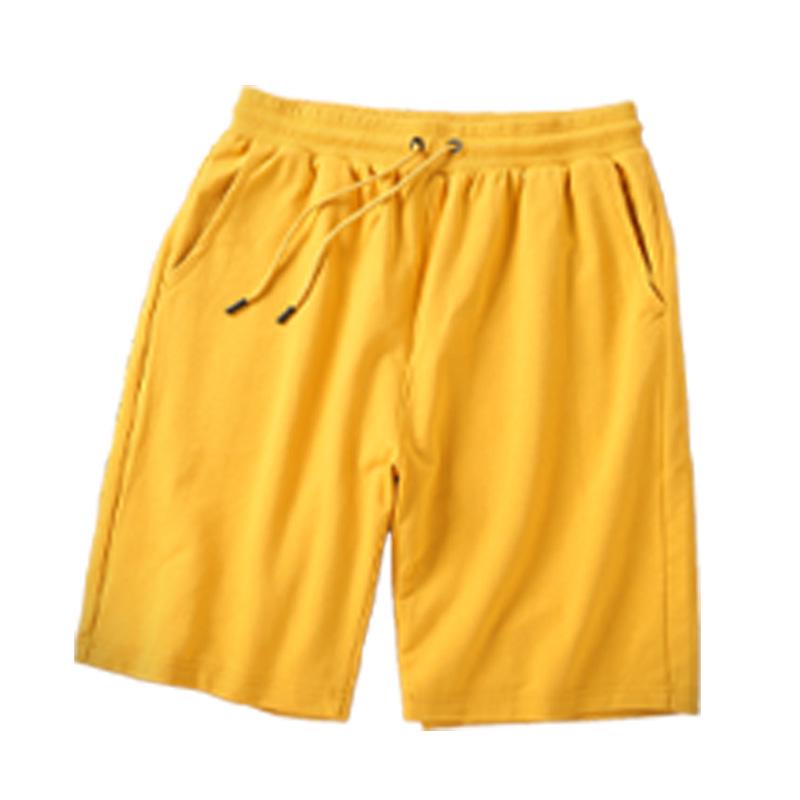 Men's Versatile Korean Style Solid Color Cotton Shorts - 260g Summer Casual Five-Point Pants