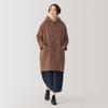 MUJI Women's Wool-Blend Twill Hooded Coat, BG1R1A4A, Brick, Women's Size S