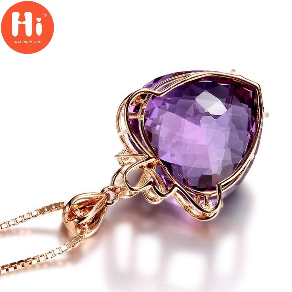 Hi Women Necklace Pendant Copper Alloy Zircon Fashion Gift