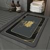 Light luxury style soft bathroom absorbent floor mat, quick drying anti fouling foot mat, washable bathroom
