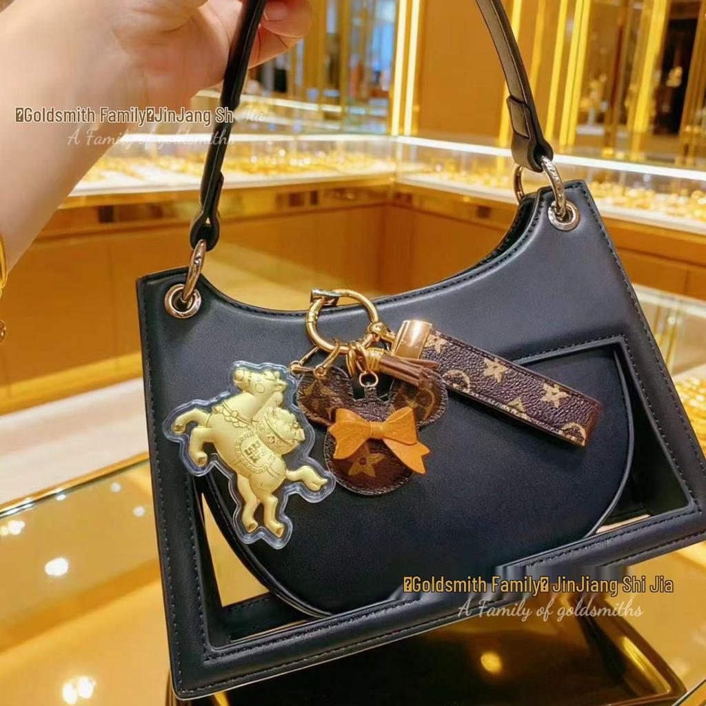 999 Fine Gold Pegasus Keychain Pendant - Princess Style Gift