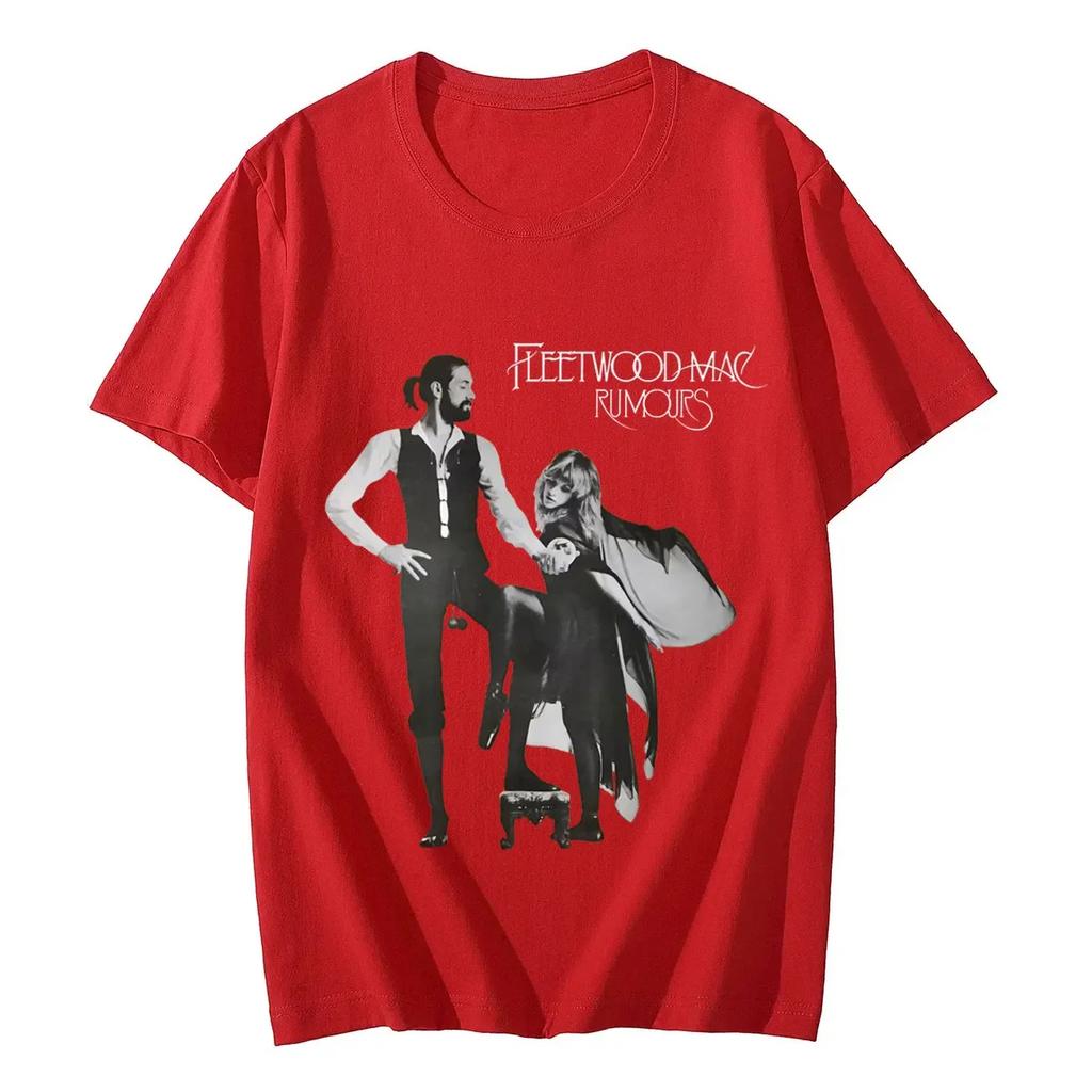 2026 Fleetwood Mac Rumours Graphic T Shirt Rock Hip Hop Vintage Short Sleeve Tshirt Womens Street Fashion Trend Tshirts