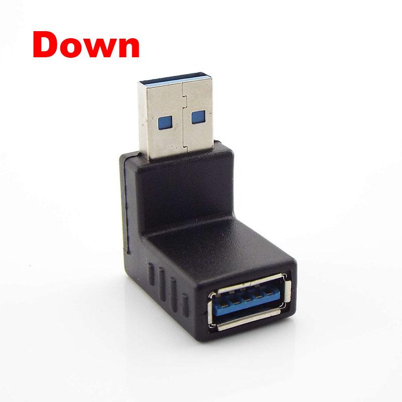 4types 1pcs USB 3.0 A Male to Female Adapter Connector converter plug cable Adapters90 Degree Angle Coupler For Laptop PC