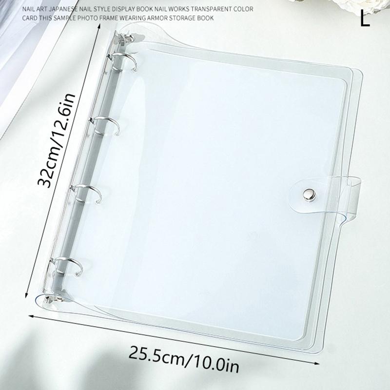 Nail Art Collection Album Nail Storage Clip Nail Display Board Minimalist Album Nail Storage Booklet With 4 Loose Pages
