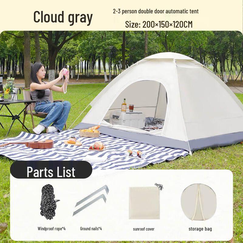 Automatic Family Outdoor Camping Tent Tent Set with Accessories