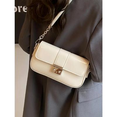 Jednoduché dámské kabelky přes rameno, elegantní měkká kožená klopa, malý čtvercový balíček, korejské dámské kabelky do práce