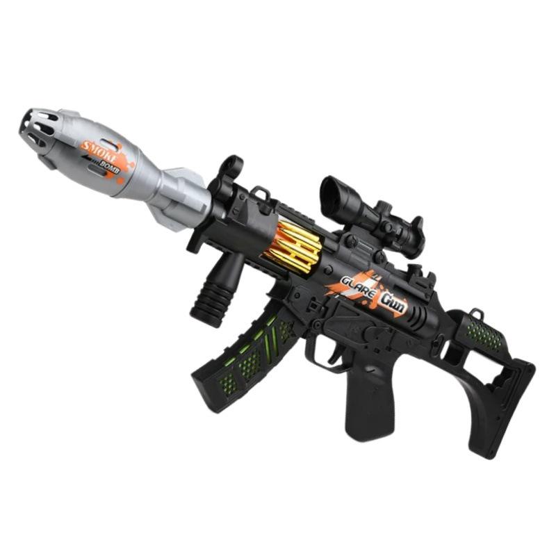 Black Tech Spray Vibration Toy Gun for Kids 8-12: Multitone Submachine Gun