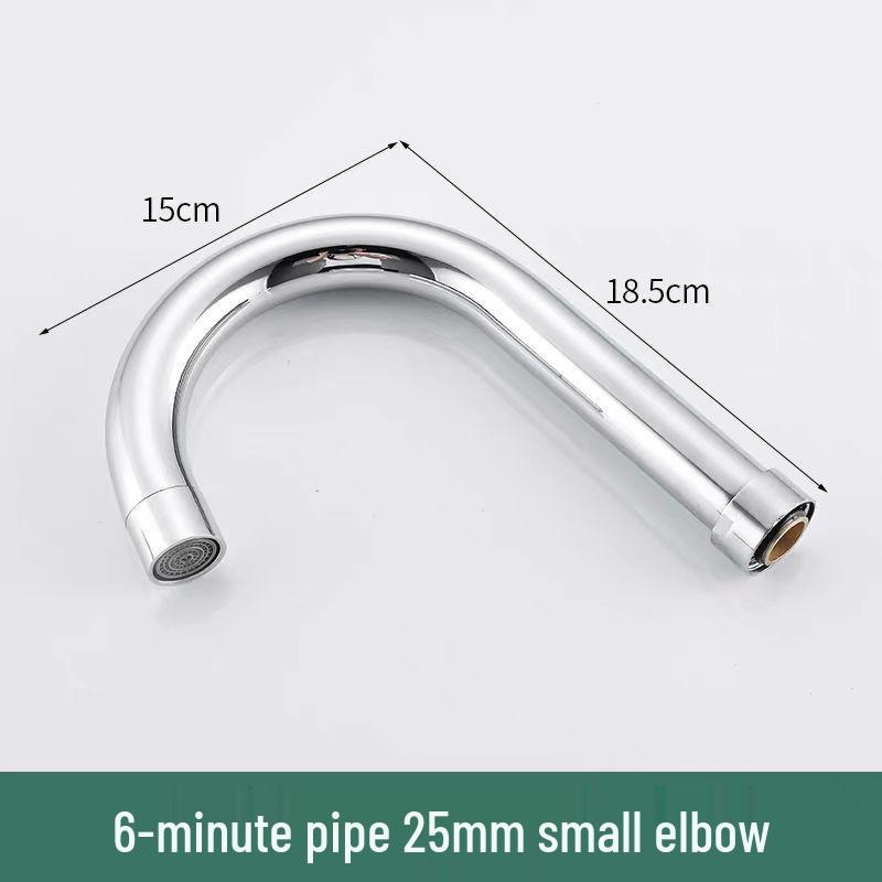 Universal Stainless Steel Kitchen Faucet Spout, Single Handle, Cold/Hot Swivel, Large Bend for Sink Repair