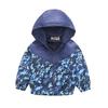 Boys and Girls Children's Clothing In Small Children Printed Fashion Splicing Casual Hooded Zipper Jacket Jacket