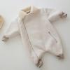 "Retro Korean Winter Jumpsuit for Baby - Suede & Lambskin, Thickened & Warm"