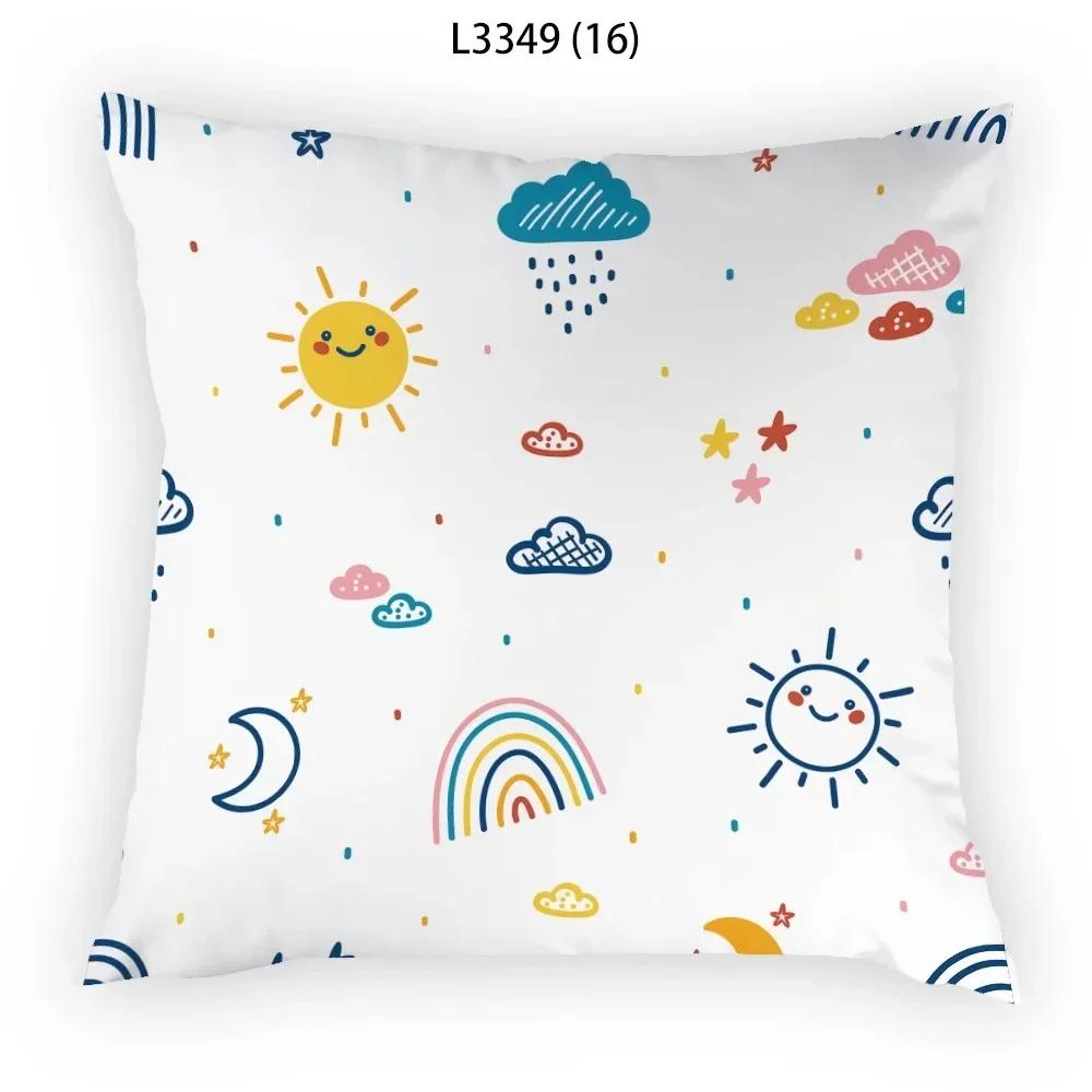 

Простой узор Домашнее украшение Офисная подушка Маленькая свежая Наволочка для диванной подушки Украшение 66x66cm розовый